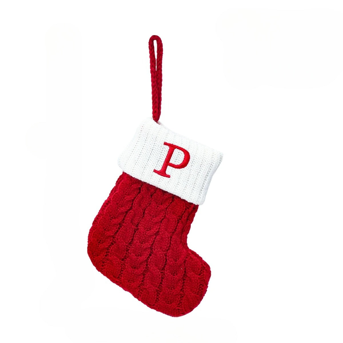 NoelEnTricot - Knitted Christmas Stocking with Snowflake Pattern