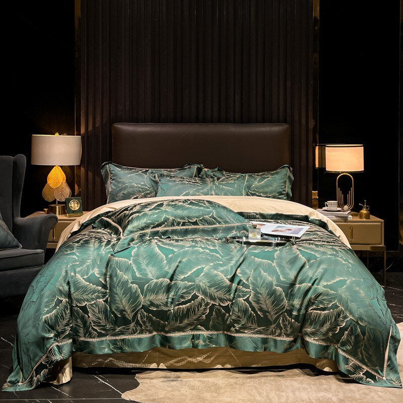 Verdant Leavescape - Egyptian Cotton Luxury Bedding Set