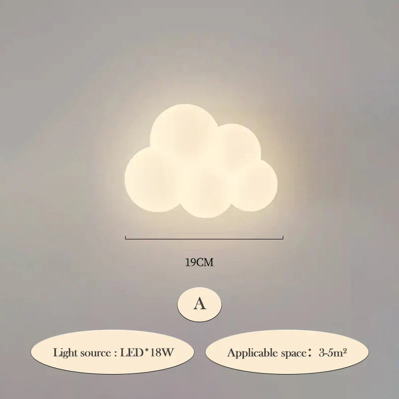 CloudLight - Modern LED Wall Lamp for Kids Bedroom