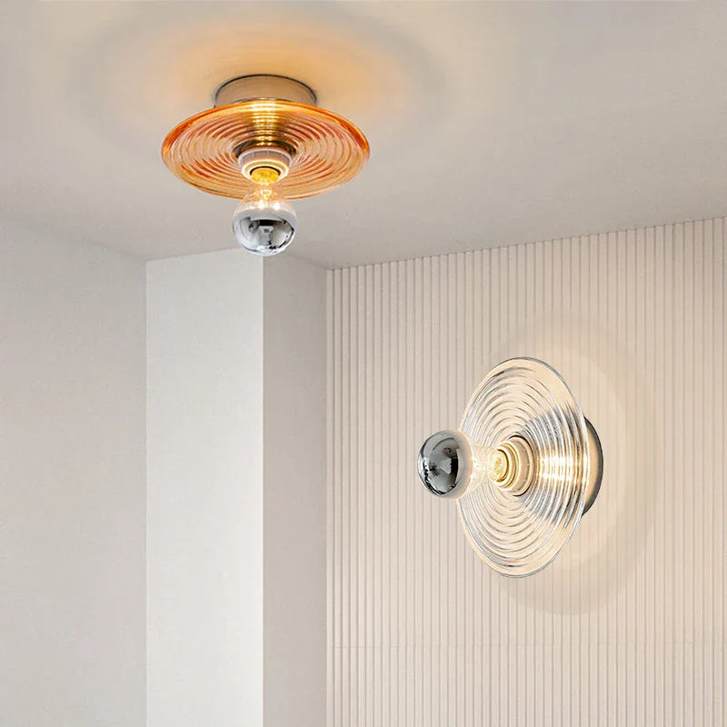 AquaGlow - Wavy Glass LED Wall Light