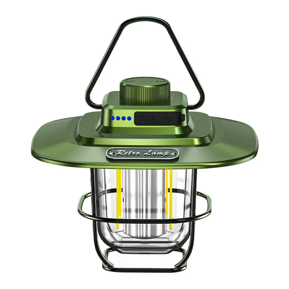 RetroLuxe - Lampe de Camping Vintage Rechargeable