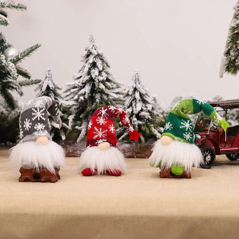 Light-Up Christmas Gnome - Cozy Knit Festive Decoration