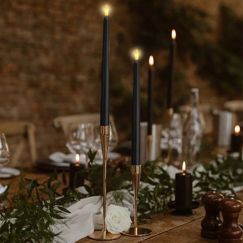Shadowglow - Elegant Black LED Candles for a Magical Ambience