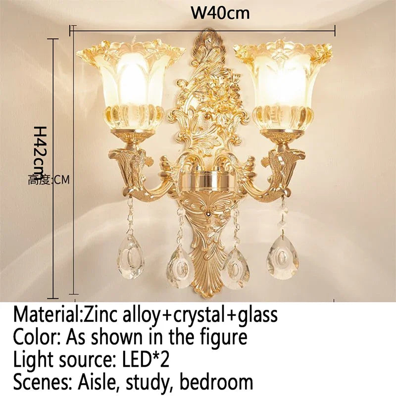 CrystalElegance - Applique Murale en Cristal pour Décoration Intérieure