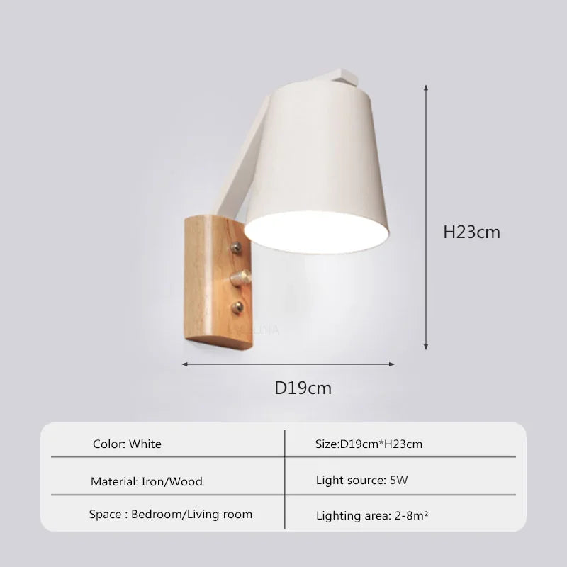 WoodGlow Light - Wooden LED Wall Sconce for Bedroom