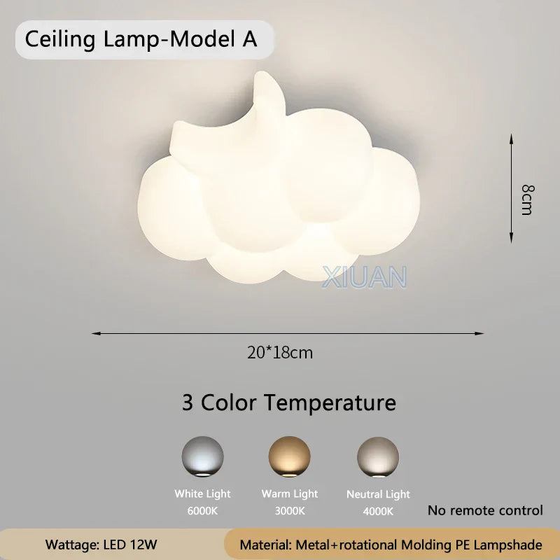 WhiteCloud Lamp - LED Cloud Wall Sconce for Bedroom and Living Room