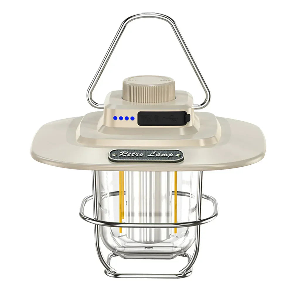 NostalgiaGlow - Lanterne LED Rétro Rechargeable