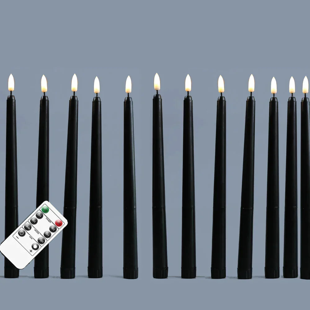Nightfall - Mystical Black LED Candles for Halloween