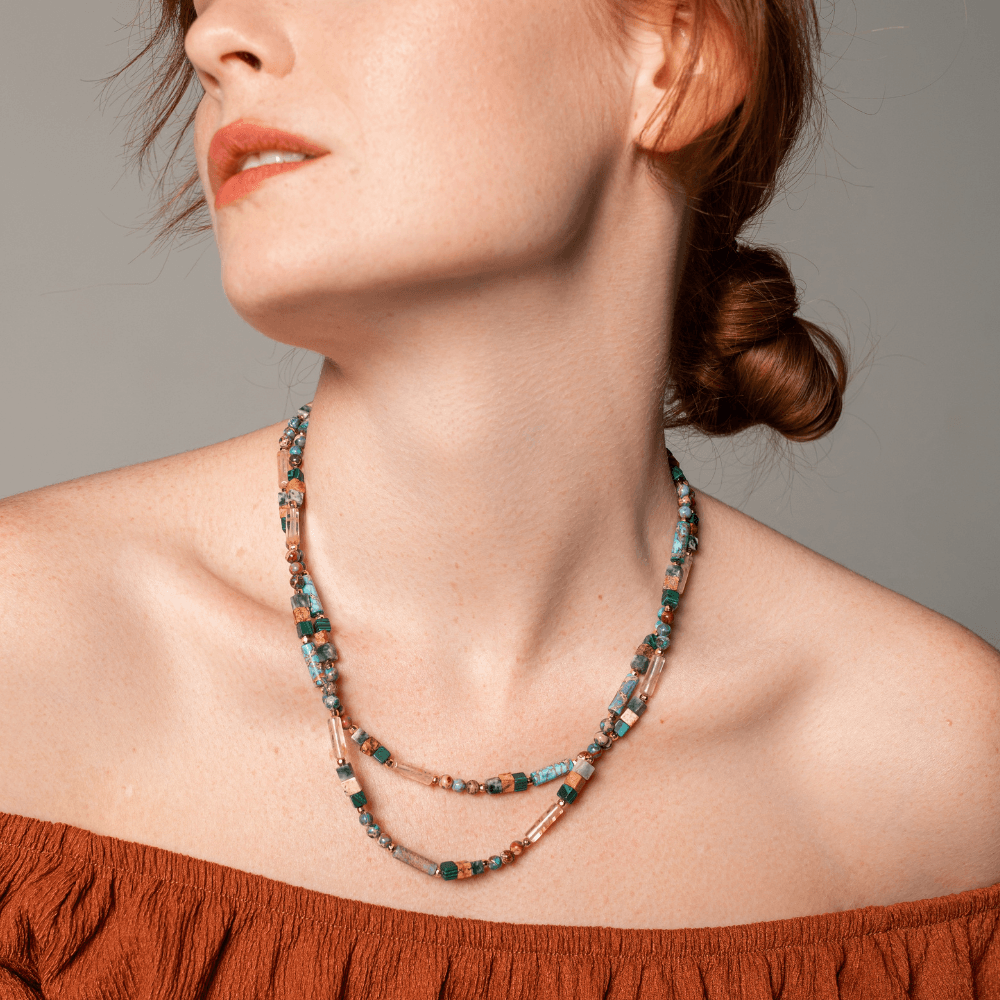 GemGlow - Semi-Precious Stone Choker Necklace
