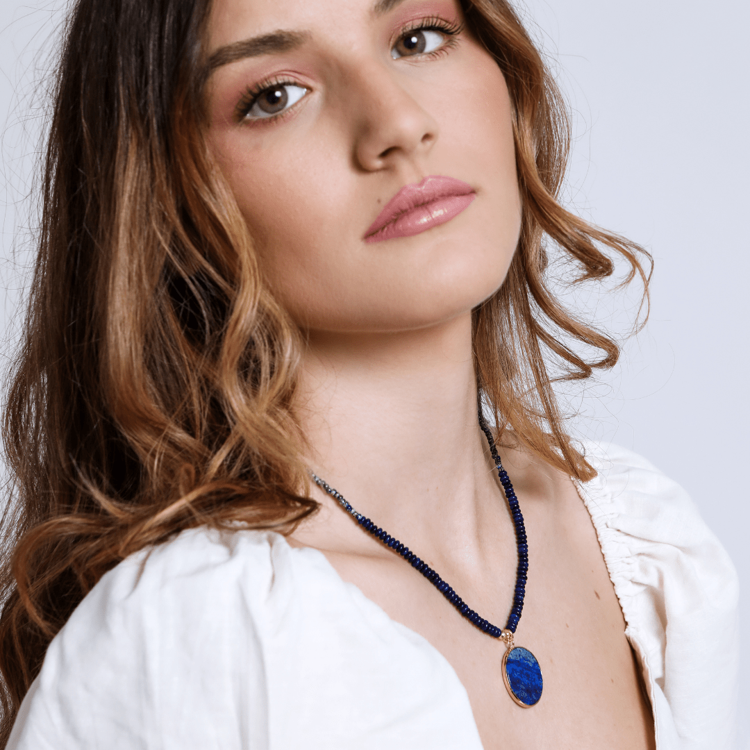 Collier Lapis - Pendentif en lapis-lazuli
