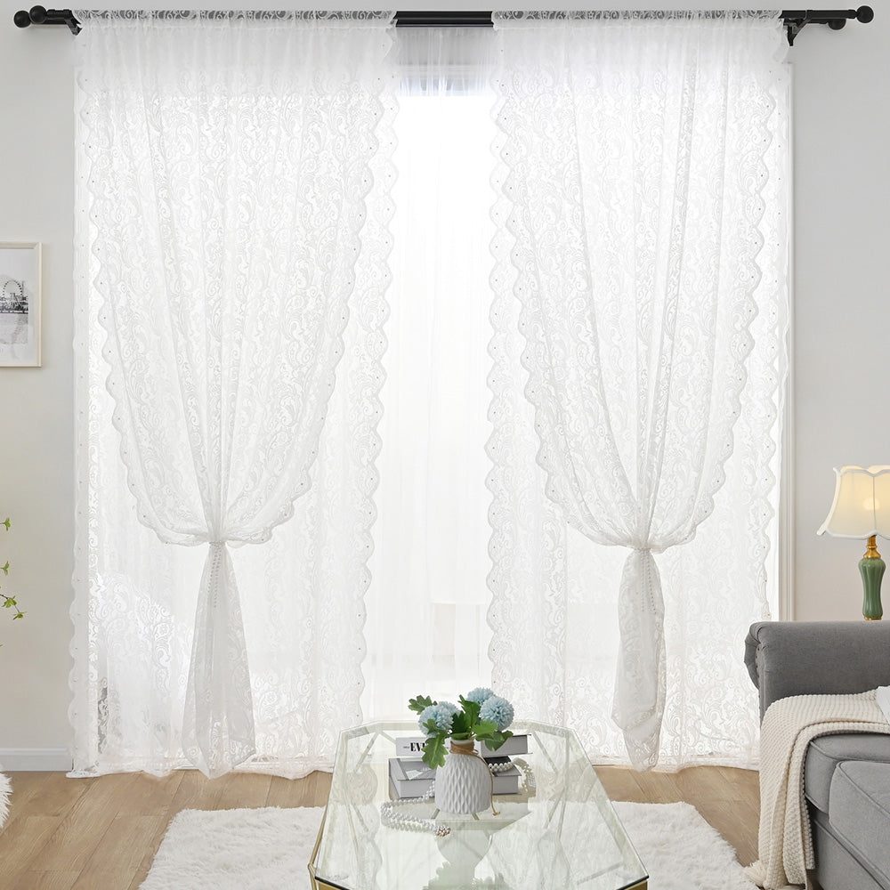EleganceSheer - Light, Sheer White Curtains for Windows