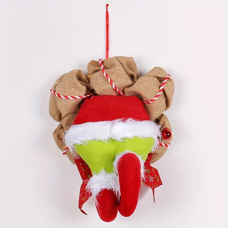 Magic Christmas Wreath - Fabric Elf Legs Festive Decor