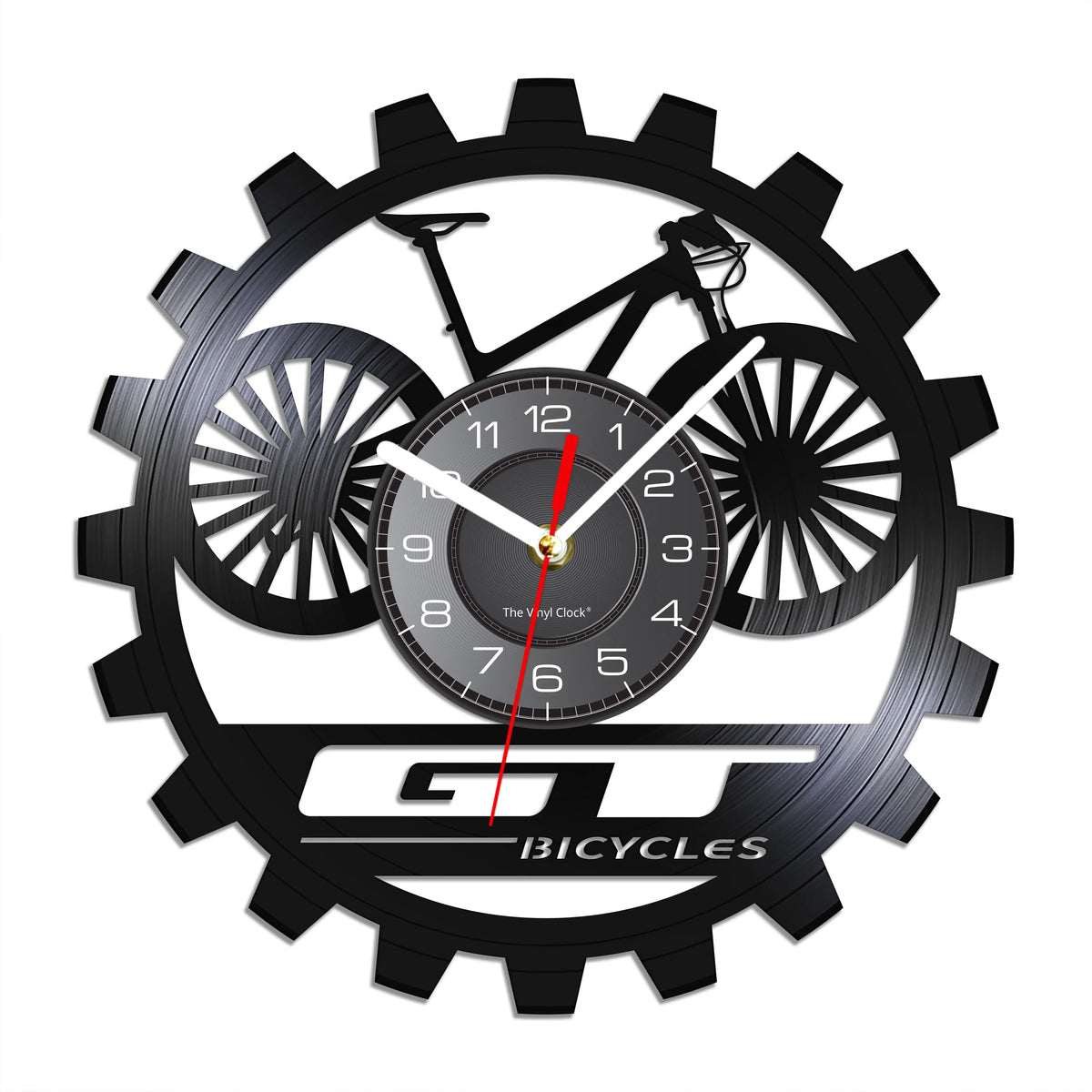 VinylCycle Clock - Recycled Vinyl Wall Clock with Color-Changing LED Lighting