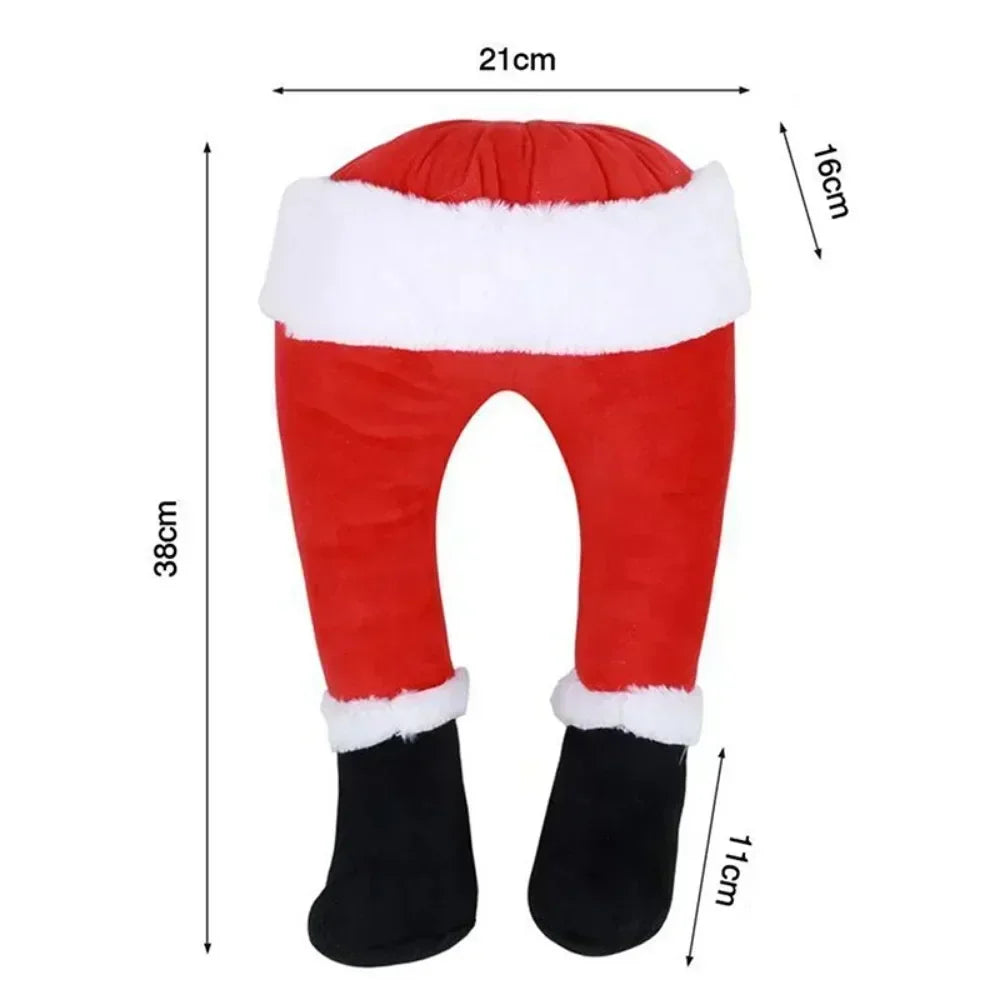 SantaLegs - Hanging Plush Santa Claus Legs