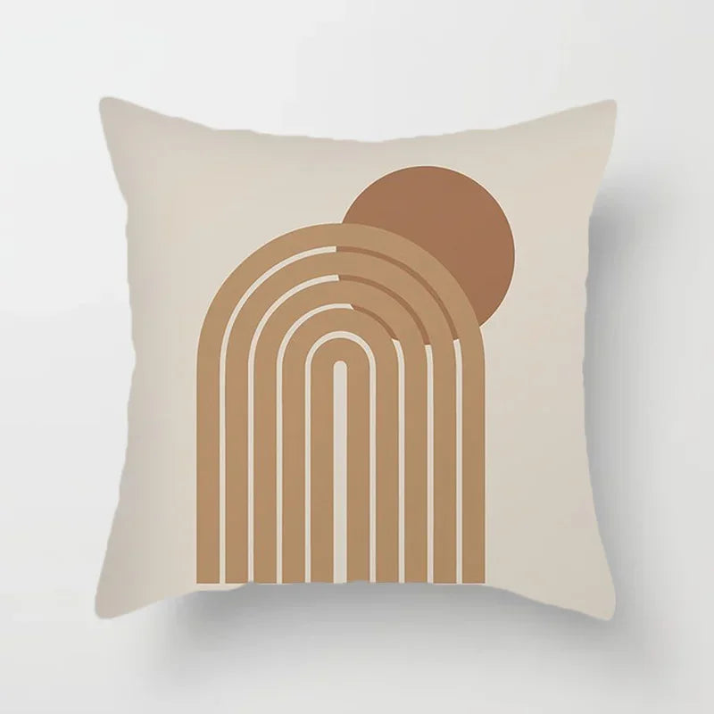 Aurum Cushion Cover - Black and White Abstract Print Decorative Cover