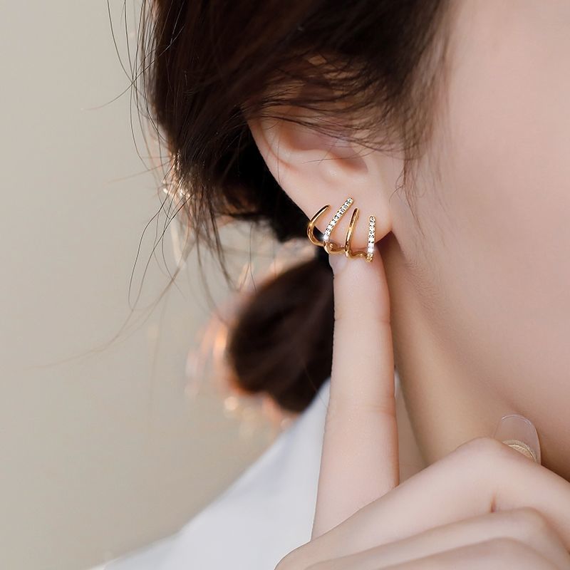 Set Boucles d'Oreilles Griffe 4 Styles en 1 - Polyvalentes