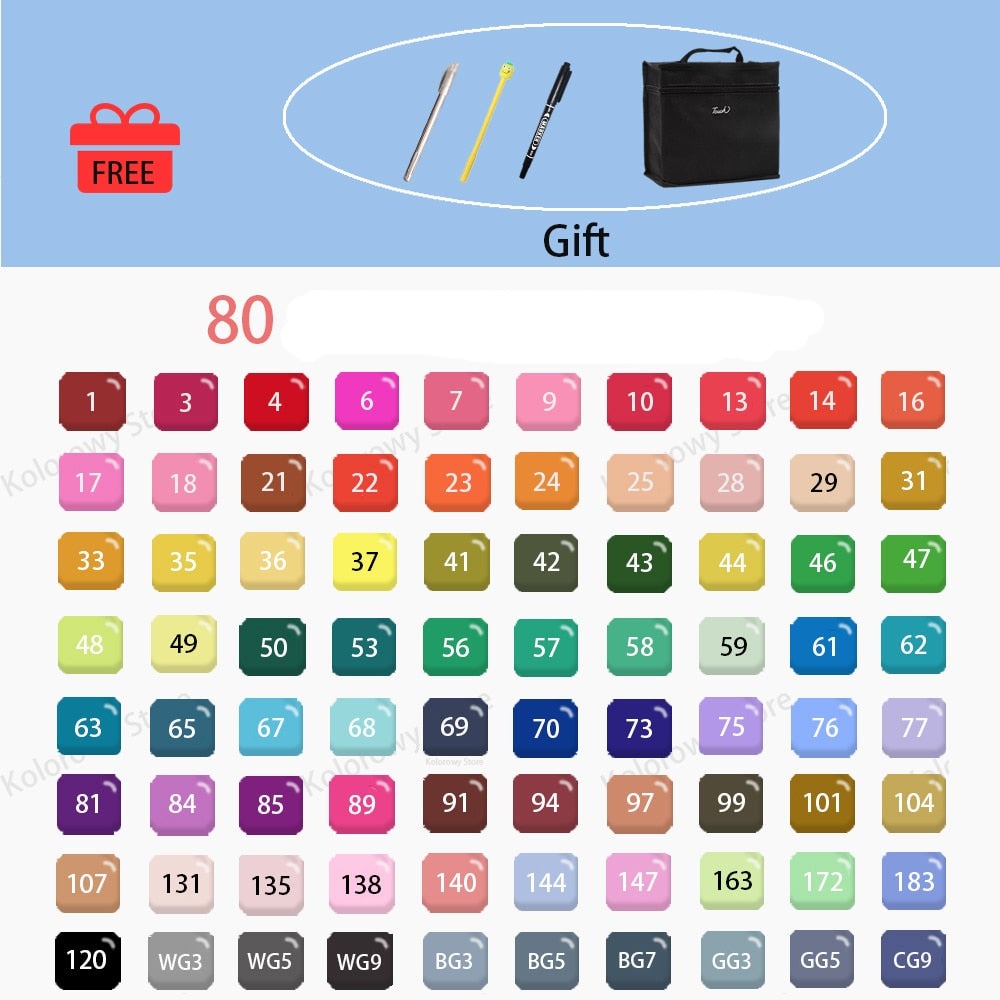 MangaBlend - Professional Colour Markers Set