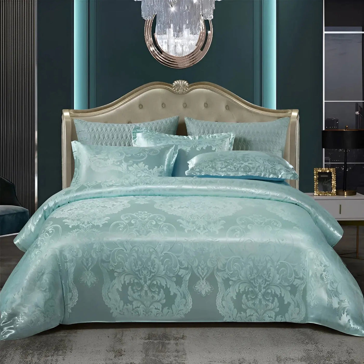 SatinOpulence - Jacquard Satin Bedding Set
