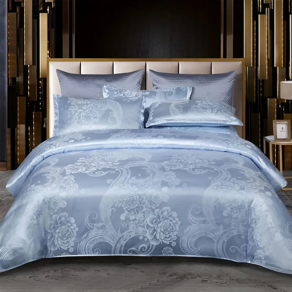 SatinOpulence - Jacquard Satin Bedding Set
