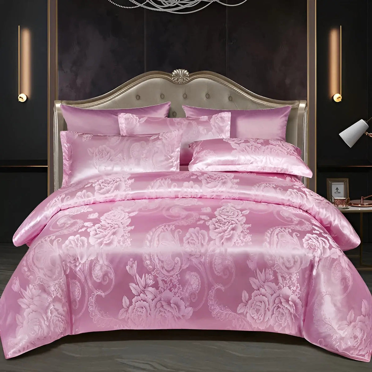 SatinOpulence - Jacquard Satin Bedding Set
