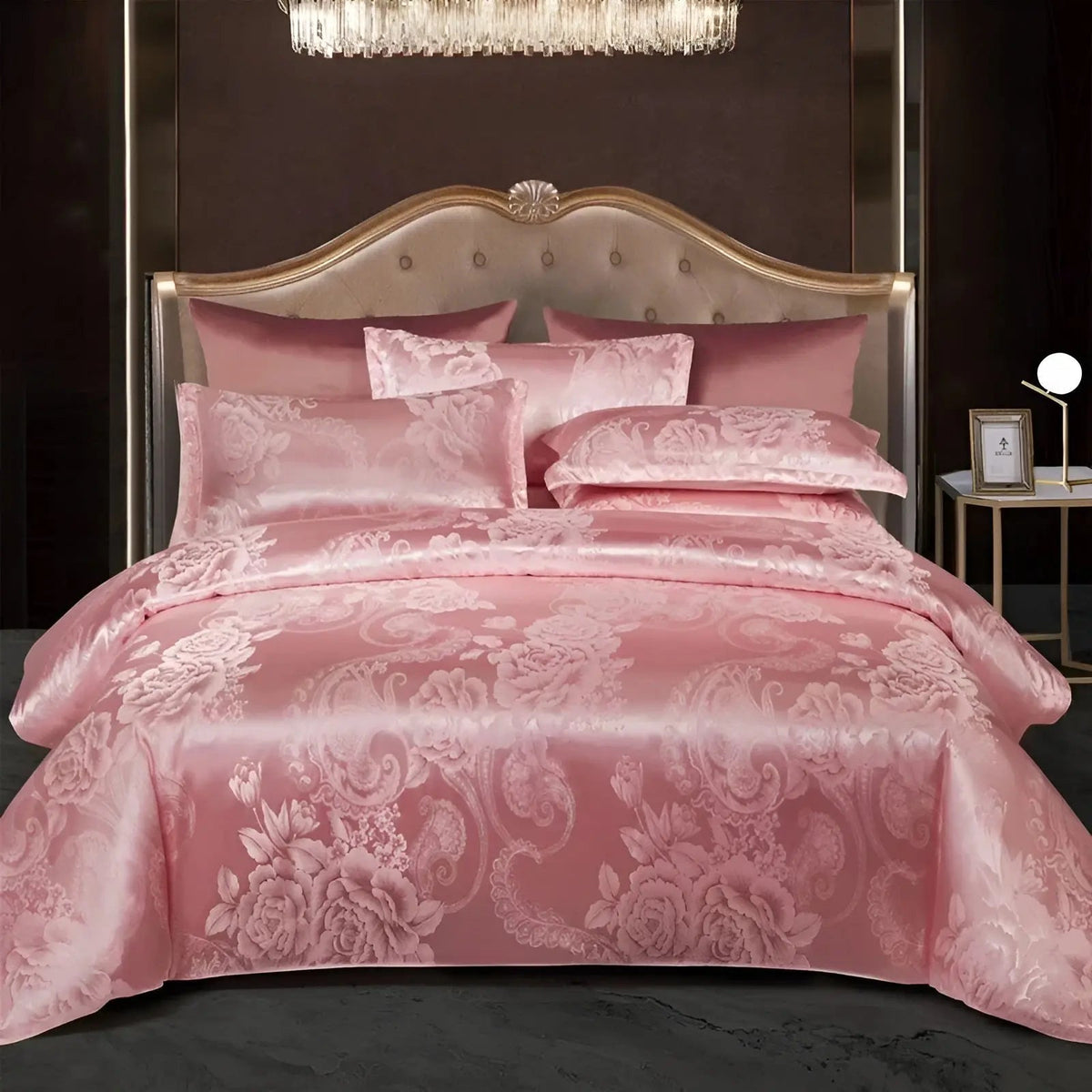 SatinOpulence - Jacquard Satin Bedding Set
