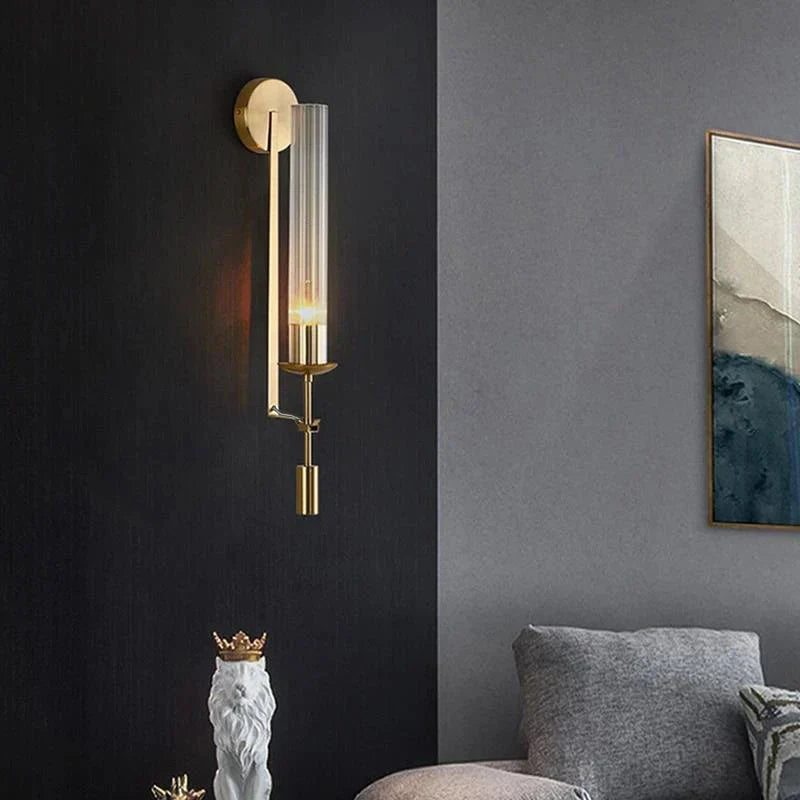 Camberlyn - Luxury Gold Glass Wall Sconce