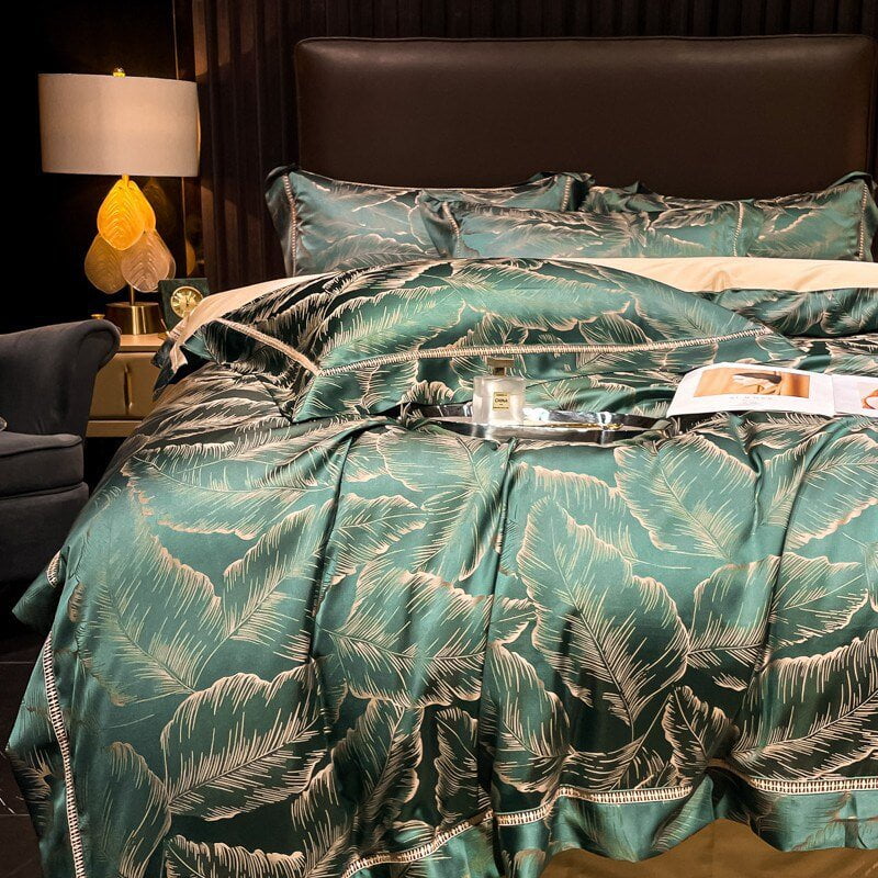Verdant Leavescape - Egyptian Cotton Luxury Bedding Set