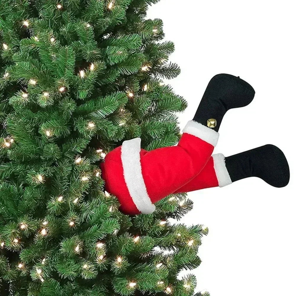 SantaLegs - Hanging Plush Santa Claus Legs