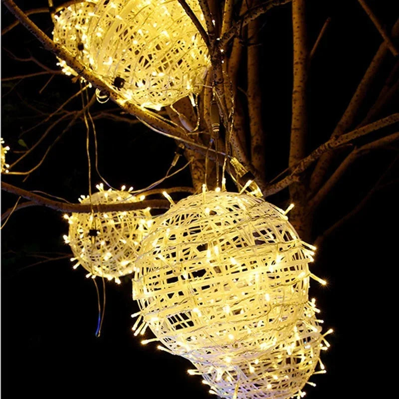 Sphere - Guirlande lumineuse en rotin pour fêtes et décoration élégante