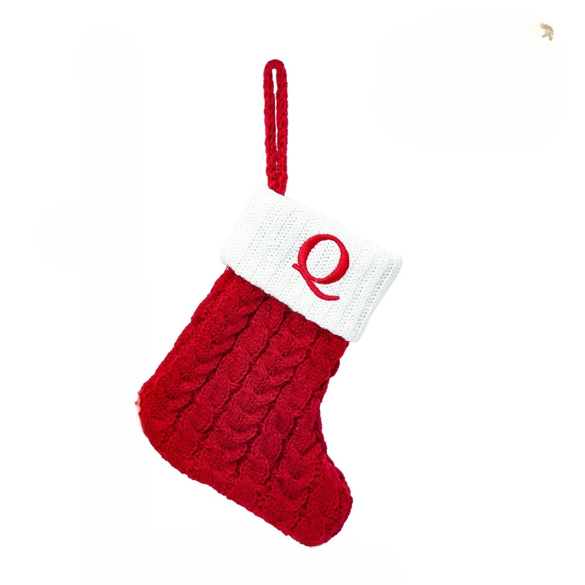 NoelEnTricot - Knitted Christmas Stocking with Snowflake Pattern