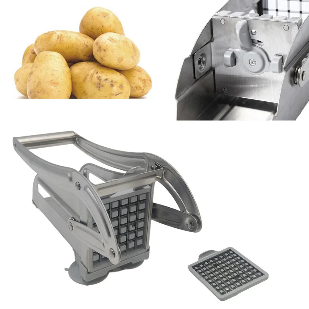 Fritzo Vegetable Cutter - Stainless Steel French Fry Cutter for Perfect Cuts