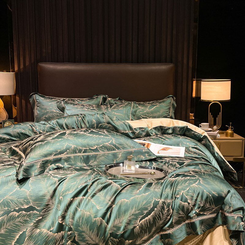 Verdant Leavescape - Egyptian Cotton Luxury Bedding Set