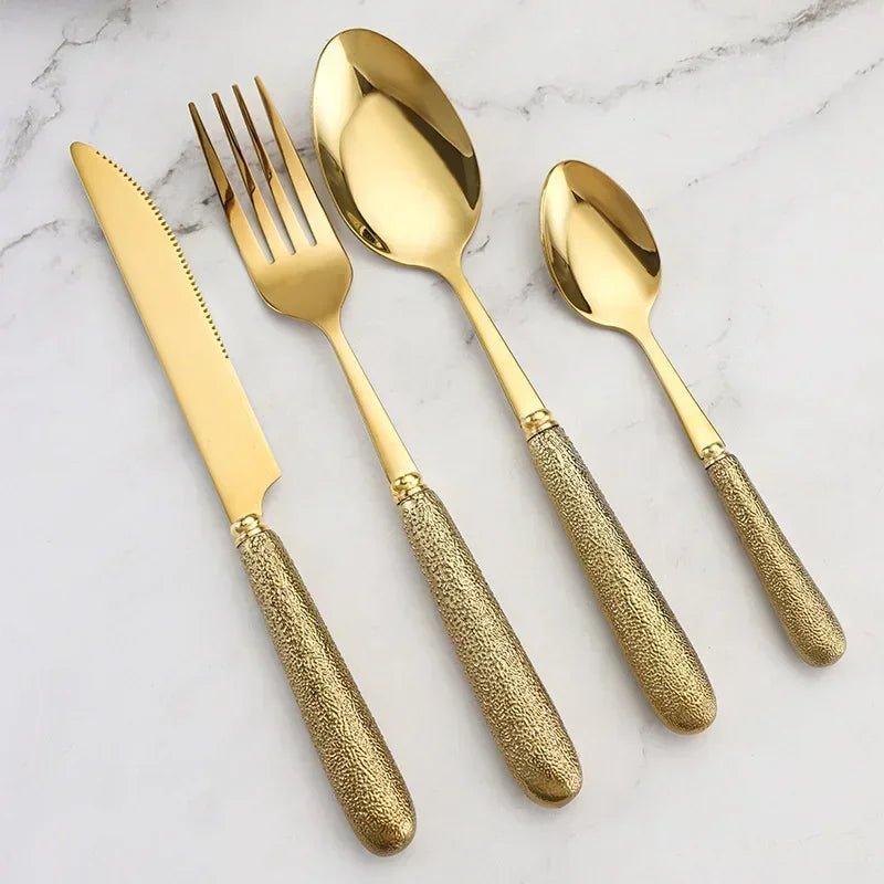 HarborSteel - Luxury 24-Piece Stainless Steel Cutlery Set