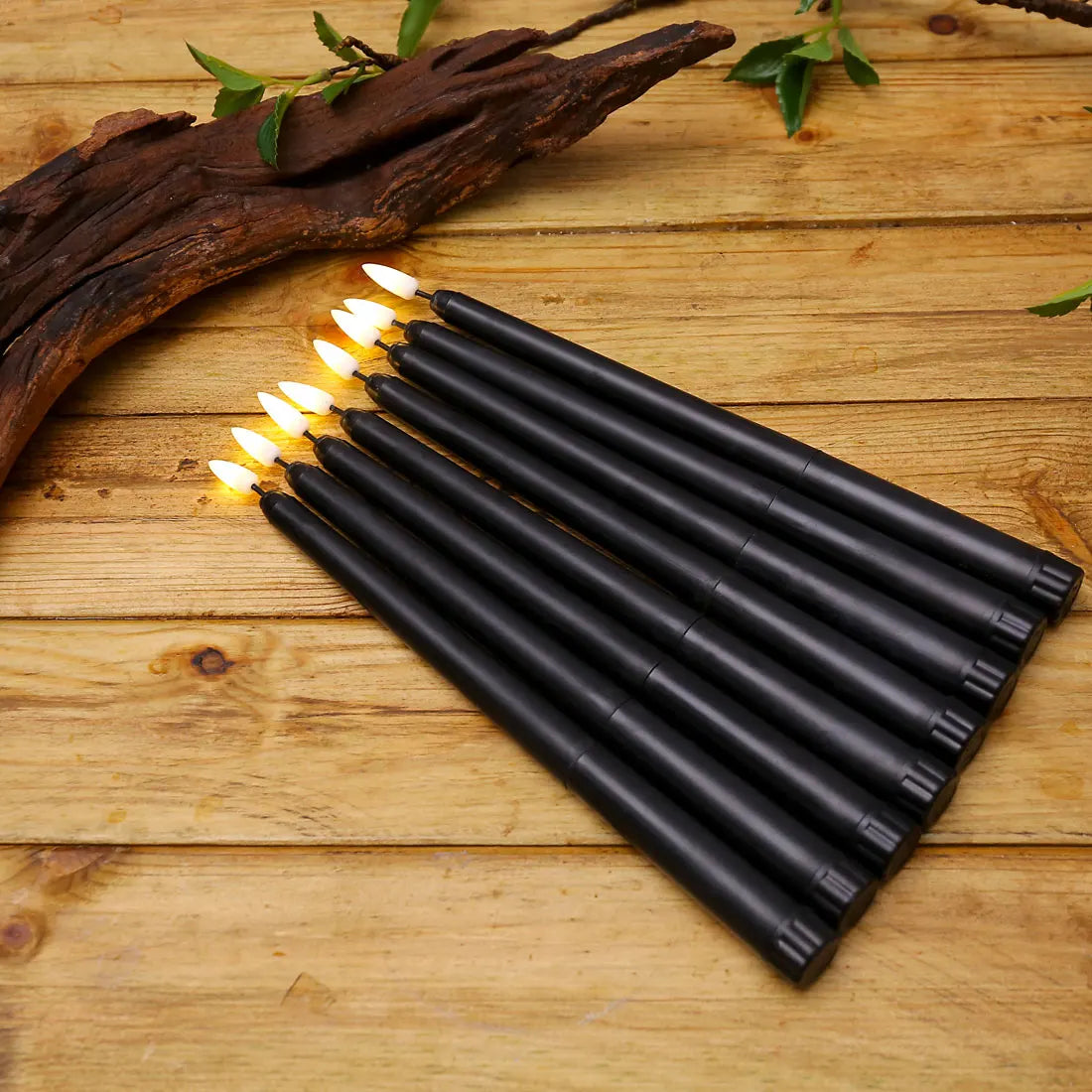 Nightfall - Mystical Black LED Candles for Halloween