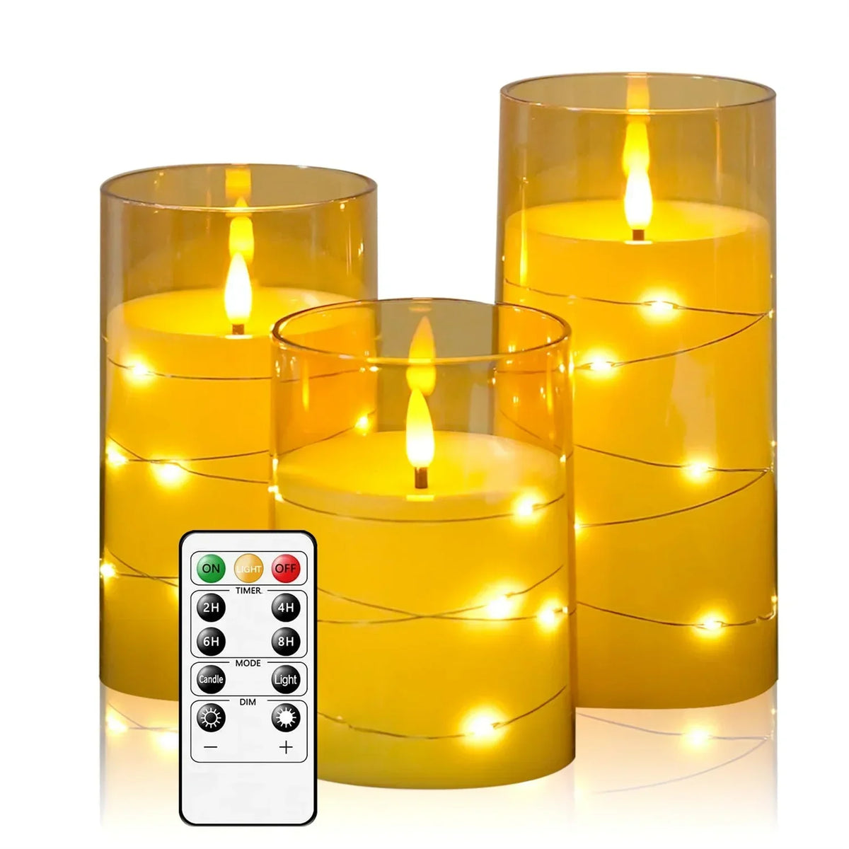 Flameflex - Realistic Flame LED Candles, Set of 3