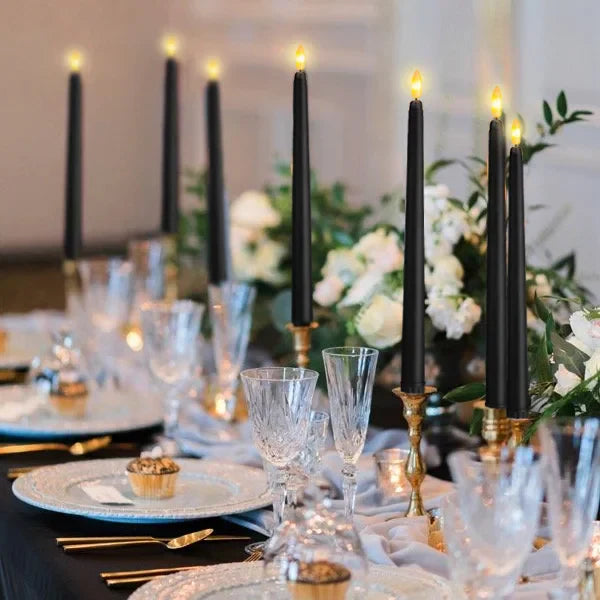 Shadowglow - Elegant Black LED Candles for a Magical Ambience
