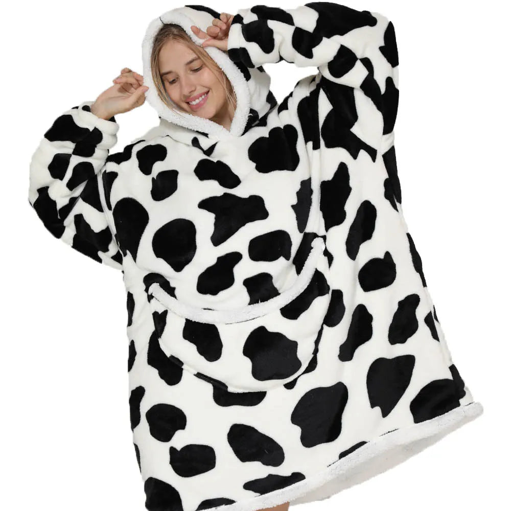 SnugJoy Blanket - Oversized Hooded Fleece Blanket with Pockets