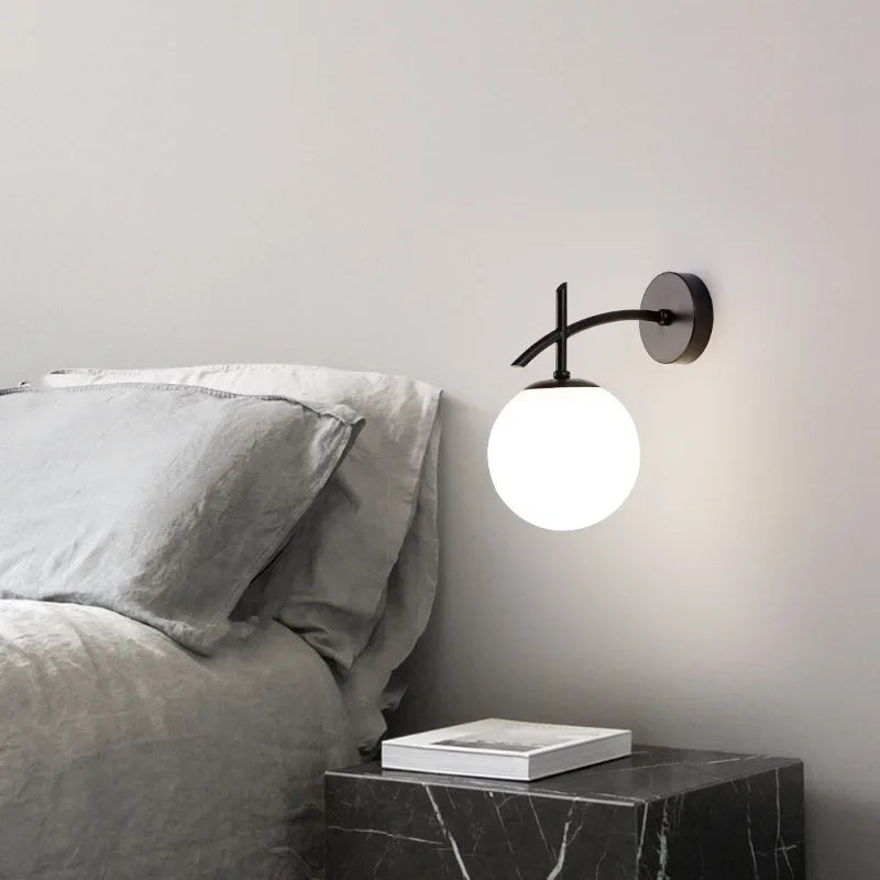 LumiSconce - Black and Gold Glass Wall Sconce