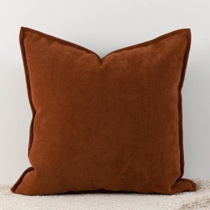 DuneWeave - Solid Color Chenille Cushion Cover for a Warm Interior