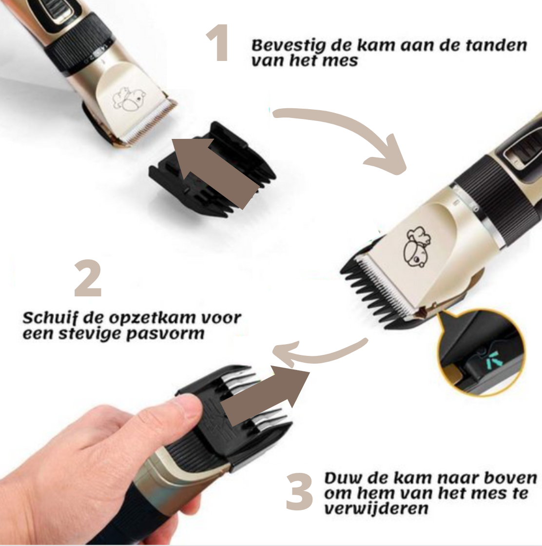 Pett Groomer - Pro Dog Clipper and Grooming Brush