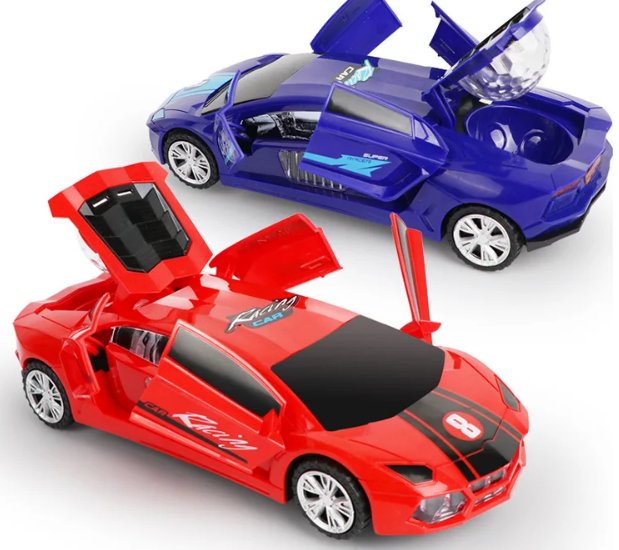 SpeedGlider - 360 Police Car Toy with LED Lights and Sounds