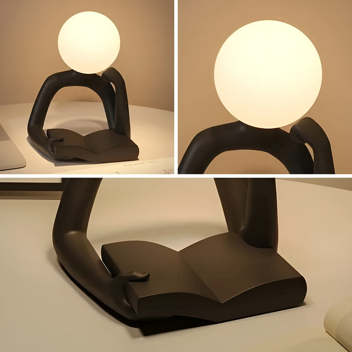 LuxLume - Modern Sculptural Table Lamp with Ambient Light
