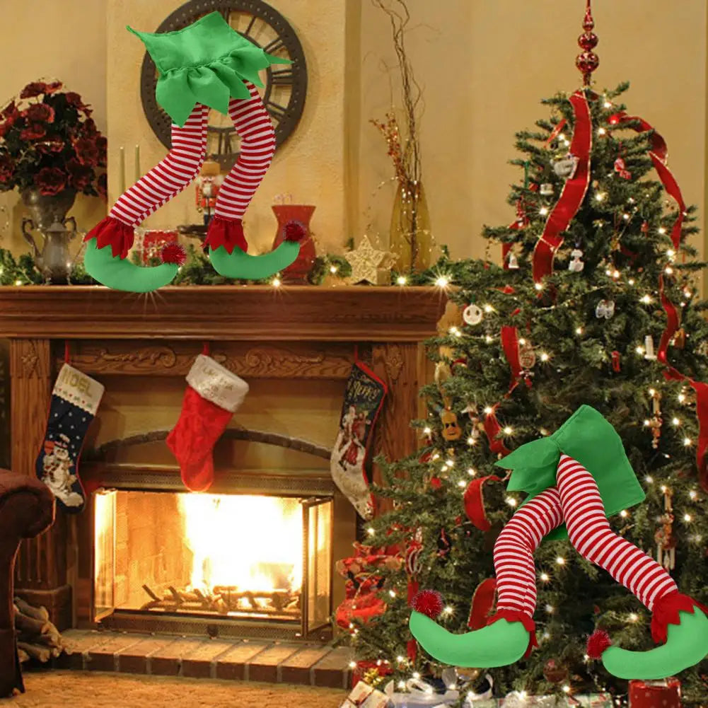 Elfie Legs - Plush Elf Legs Christmas Decoration