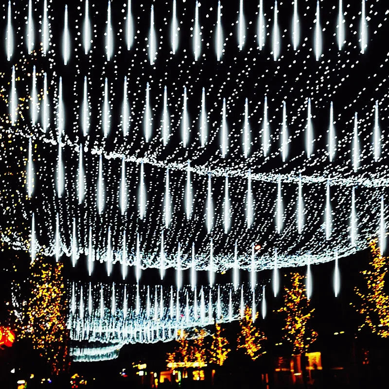LED Meteor Shower String Lights - Enchanting Indoor & Outdoor Ambiance