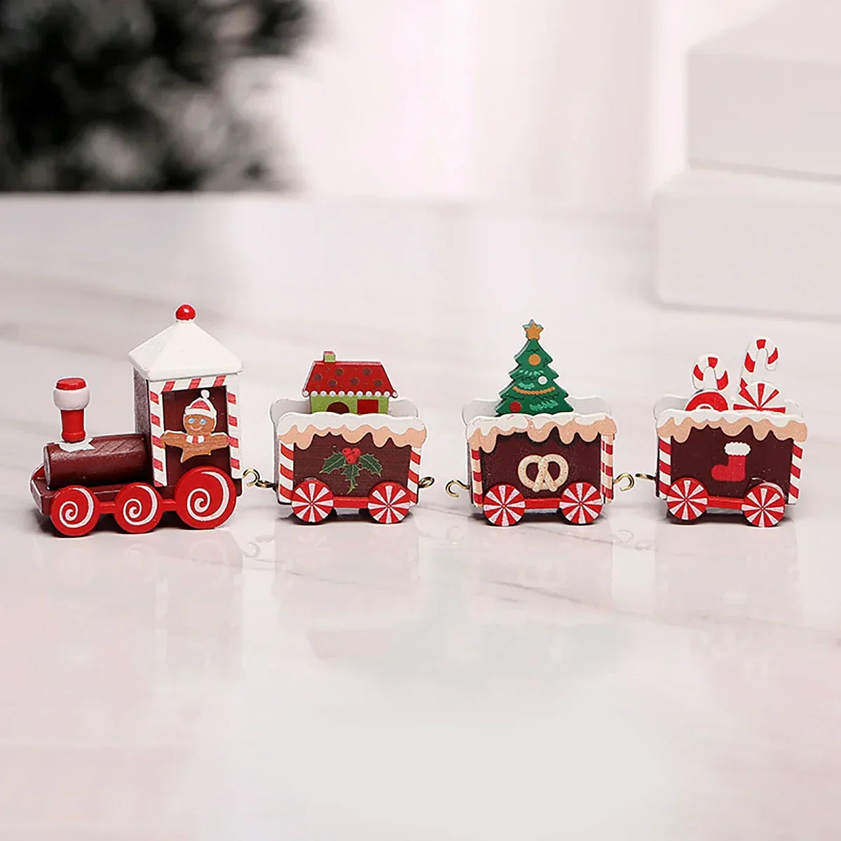 NoelExpress - Wooden Christmas Train Decoration