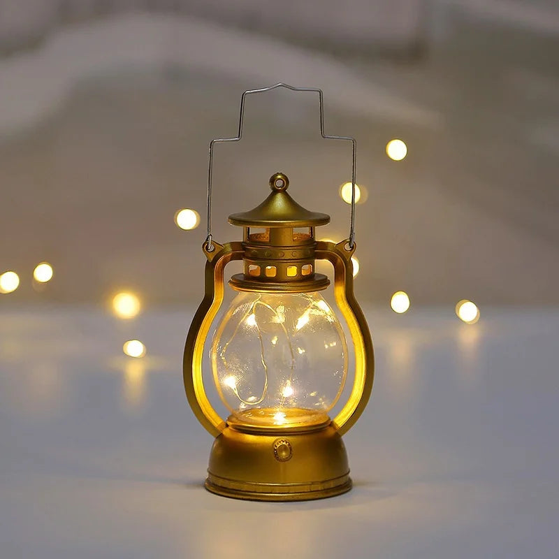 Nostalgic Glow Lantern - Lanterne LED Vintage pour l'Intérieur et l'Extérieur