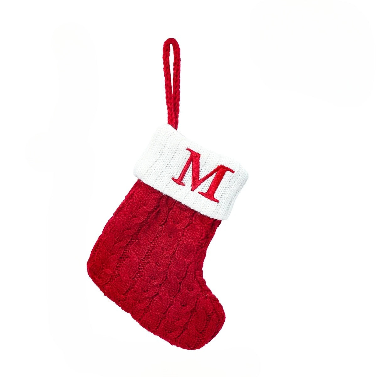 NoelEnTricot - Knitted Christmas Stocking with Snowflake Pattern