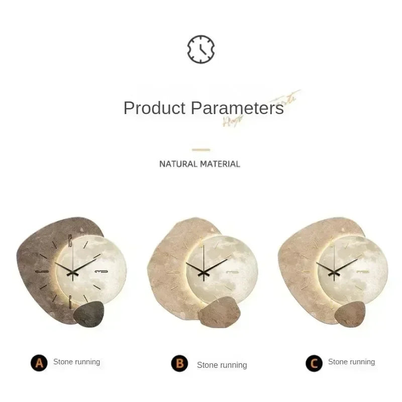 CreamWind Clock - Modern Wall Clock with LED Lighting