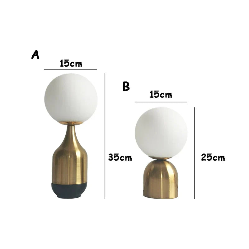 Nordic Elegance Lamp - Glass Globe Table Lamp for Ambient Lighting