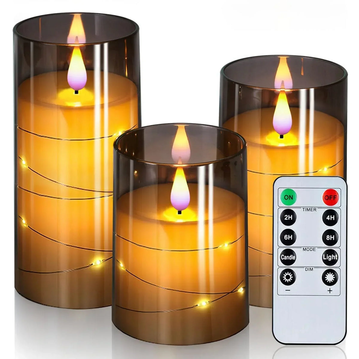 Flameflex - Realistic Flame LED Candles, Set of 3